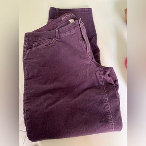Deep purple corduroy pants